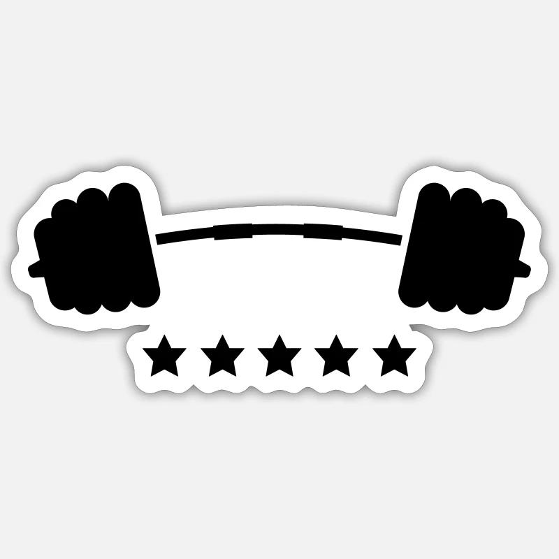 Gewichte - Sticker Größe S (10 x 10 cm) - Mattweiß