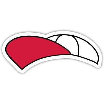 cap hat cap capy headwear cool design cl - Sticker size S (10 x 10 cm) - white matte - Front