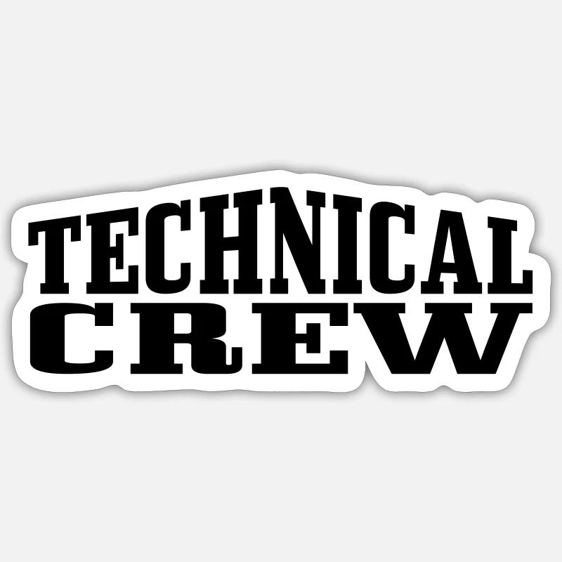 Technical Crew 1 - Sticker Größe S (10 x 10 cm) - Mattweiß