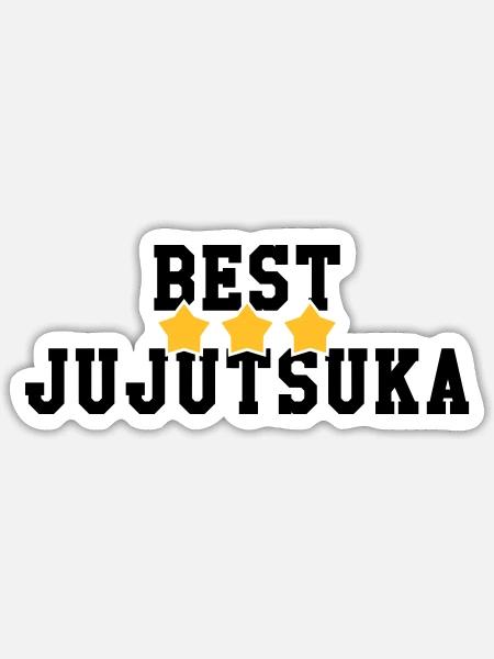 Jūjutsu / Jujutsu / Sport / vechtsporten - Klistermärke storlek S (10 x 10 cm) - matt vit