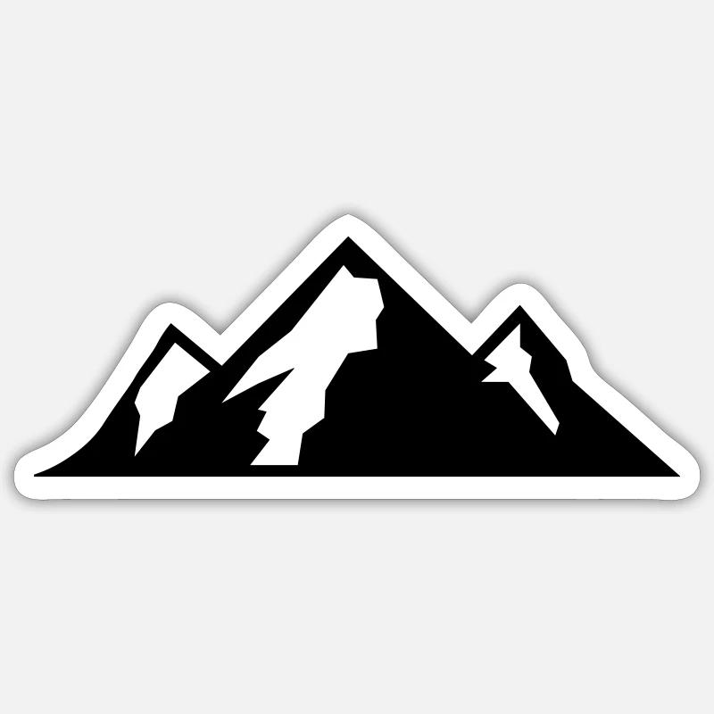 Mountain Icon - Sticker size S (10 x 10 cm) - white matte