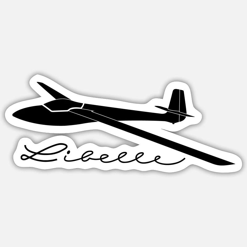 Standard Libelle ohne Winglets Geschenk - Sticker Größe S (10 x 10 cm) - Mattweiß