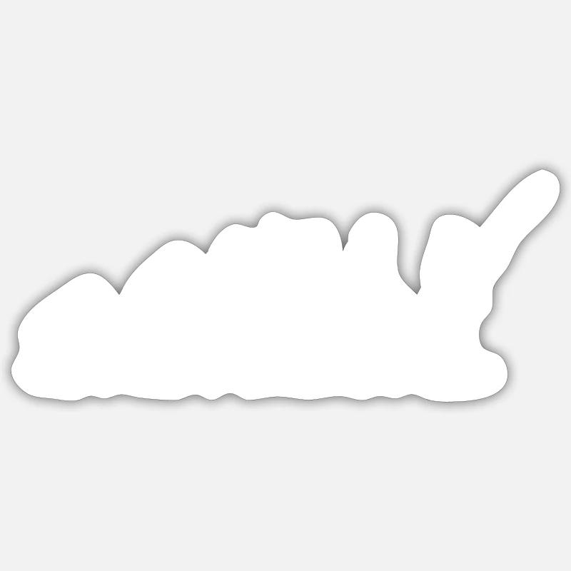 Evolution de la pêche - Sticker taille S (10 x 10 cm) - blanc mat
