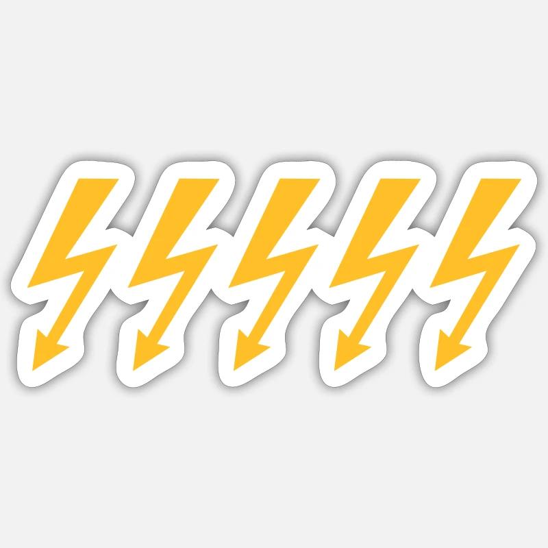 Blitz - Sticker Größe S (10 x 10 cm) - Mattweiß