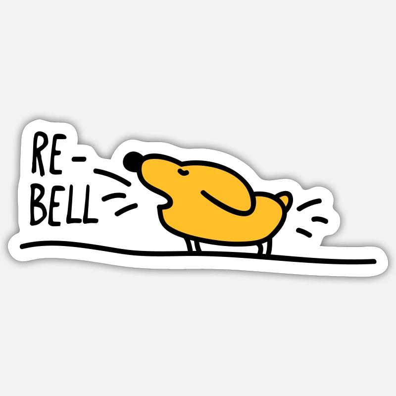 Rebell - Sticker size S (10 x 10 cm) - white matte