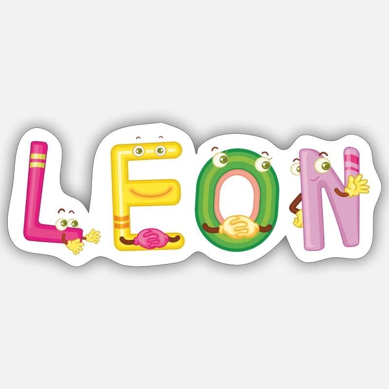 Leon - Sticker size S (10 x 10 cm) - white matte