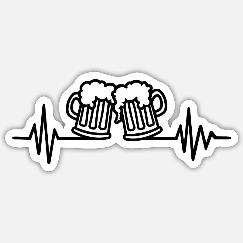 Beer - Sticker size S (10 x 10 cm) - white matte