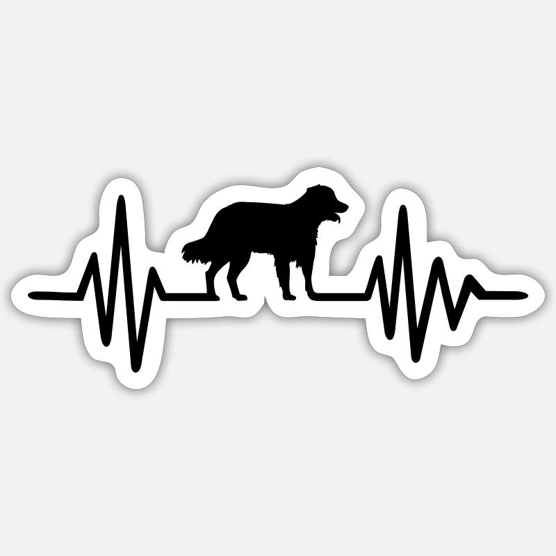 Australian shepherd - Sticker Größe S (10 x 10 cm) - Mattweiß