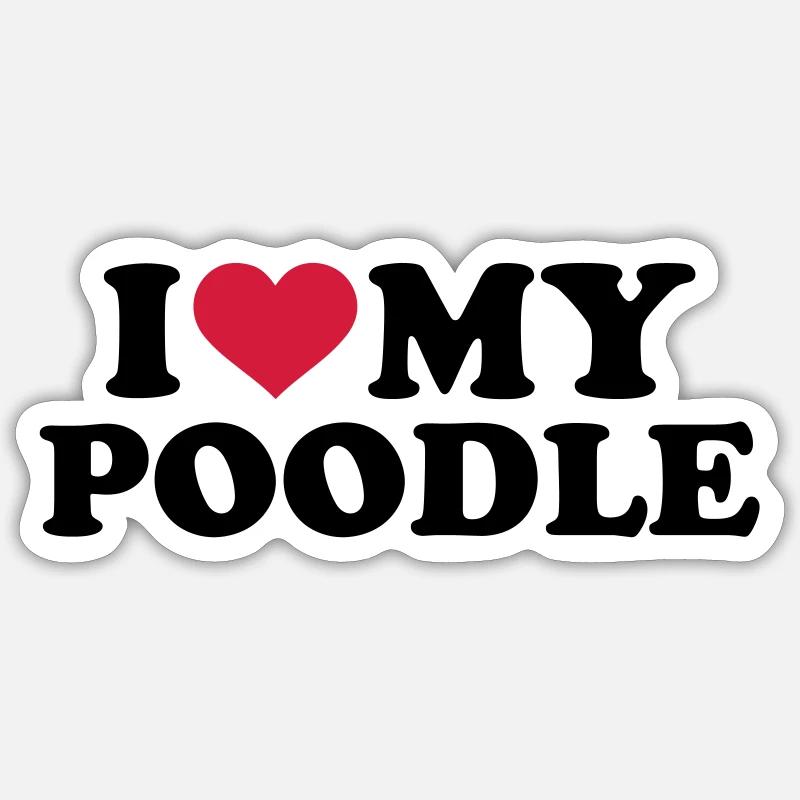poodle Sticker size S (10 x 10 cm)