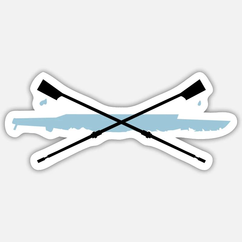 Rowing - Sticker size S (10 x 10 cm) - white matte