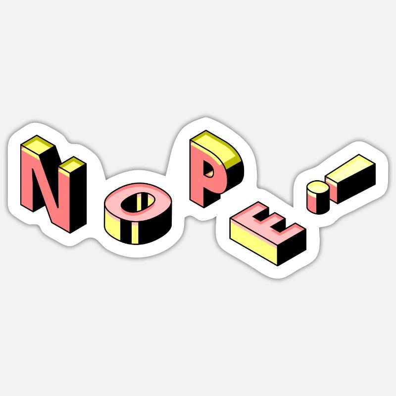 no - Sticker formato S (10 x 10 cm) - bianco opaco