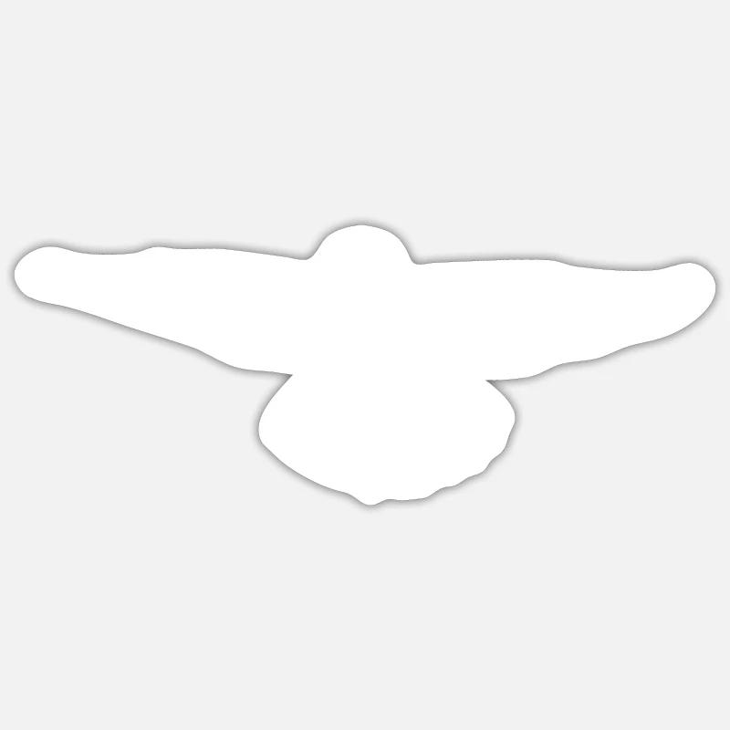 Hawk in flight - Sticker size S (10 x 10 cm) - white matte