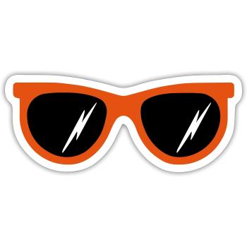 Sunglasses - Sunglasses - Different Colors😎 - Sticker size S (10 x 10 cm) - white matte - Front