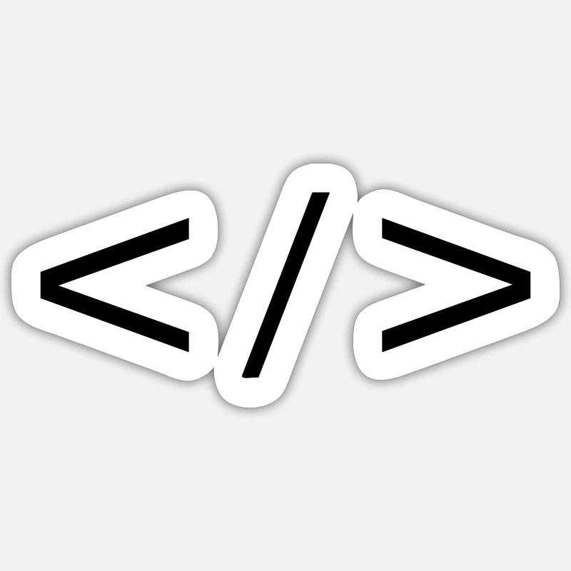 Nerdy design "Code Tag" Sticker size S (10 x 10 cm)