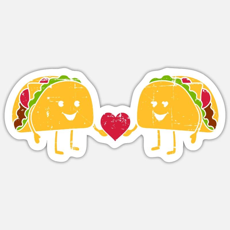 Taco - Sticker size S (10 x 10 cm) - white matte