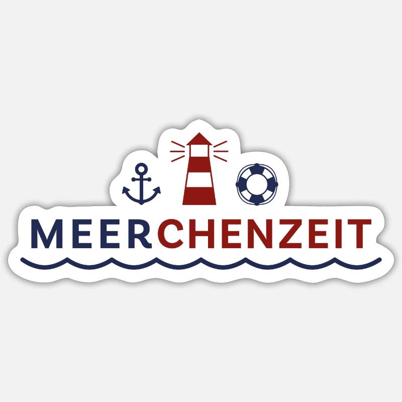 Meerchenzeit - Sticker Größe S (10 x 10 cm) - Mattweiß