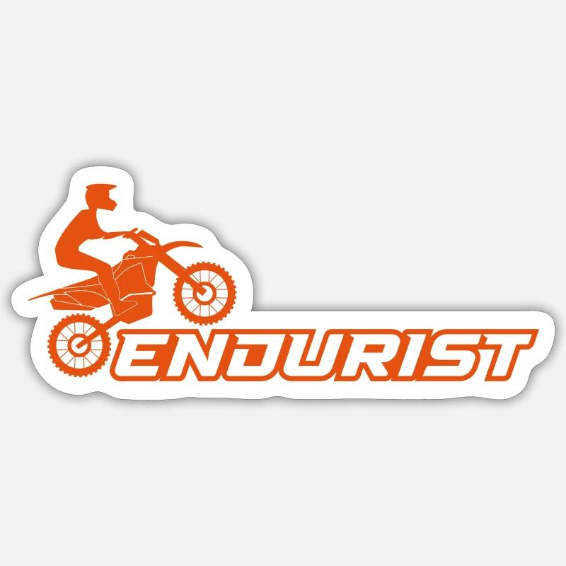 enduristOrange - Sticker Größe S (10 x 10 cm) - Mattweiß
