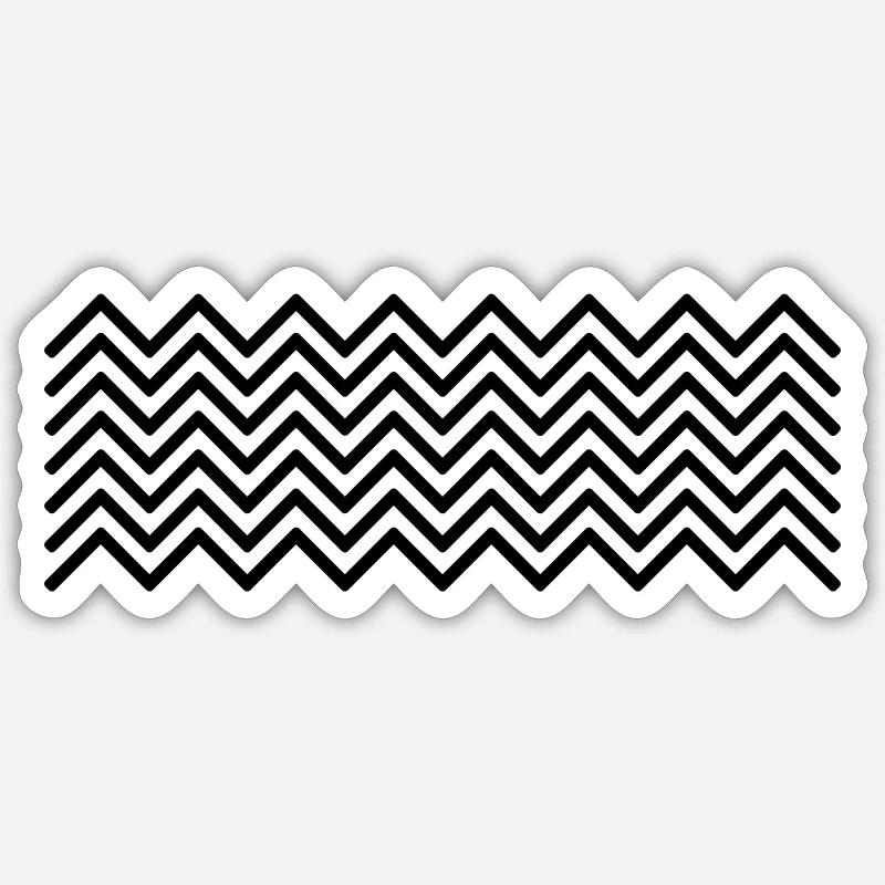 Modèle de vagues - Sticker taille S (10 x 10 cm) - blanc mat