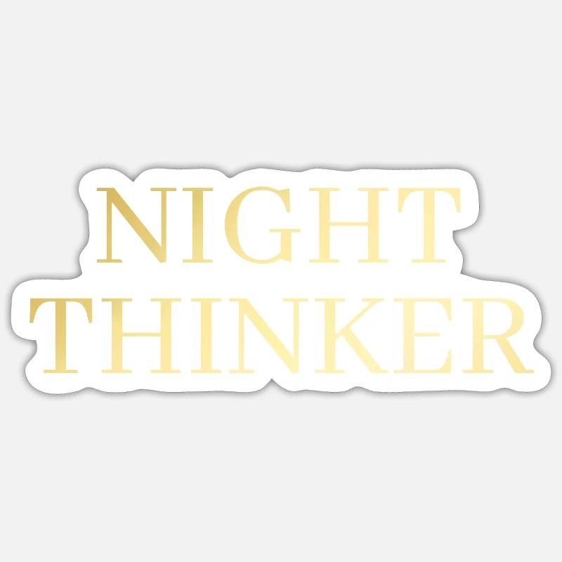 Night Thinker Sticker size S (10 x 10 cm)