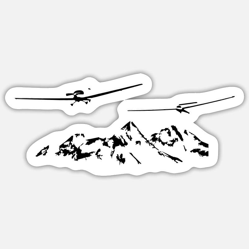 fschlepp glider glider glider glider - Sticker size S (10 x 10 cm) - white matte