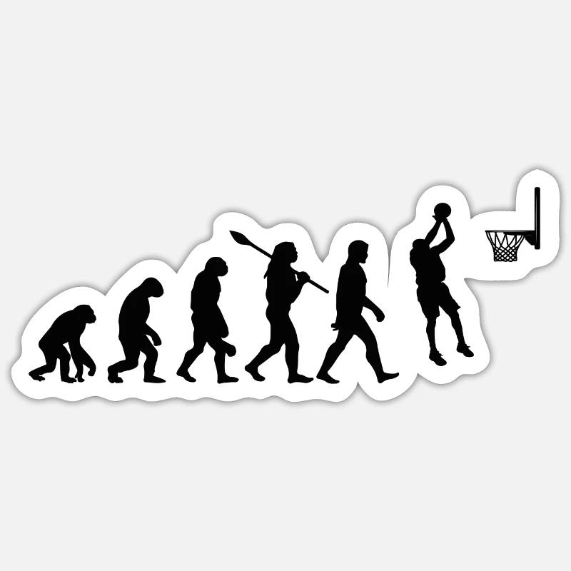 Basketball evolution Sticker size S (10 x 10 cm)
