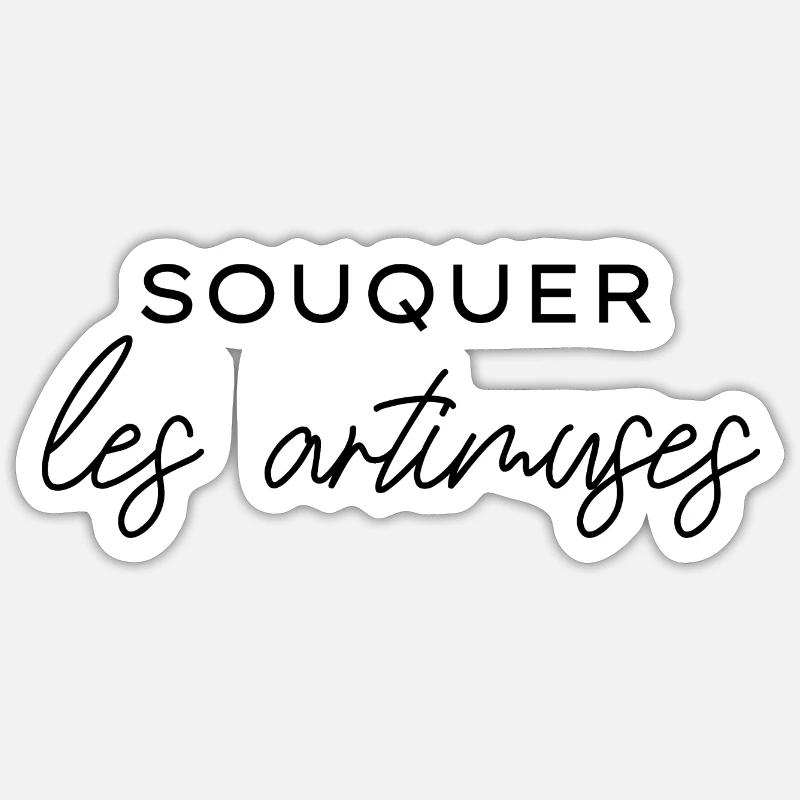 Souquer les artimuses - noir - Sticker taille S (10 x 10 cm) - blanc mat