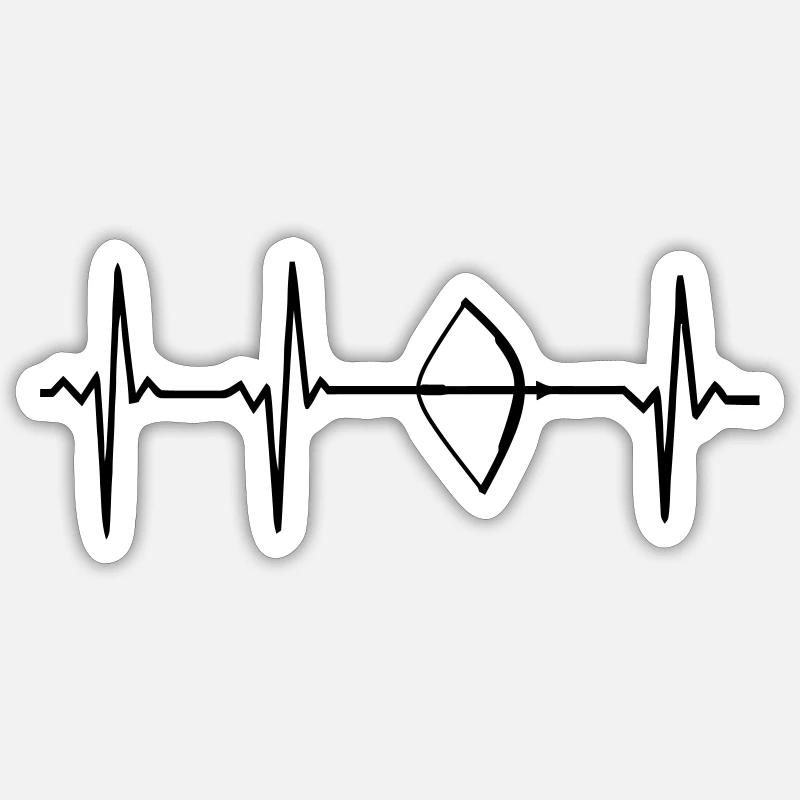 ECG Archery - Sticker size S (10 x 10 cm) - white matte