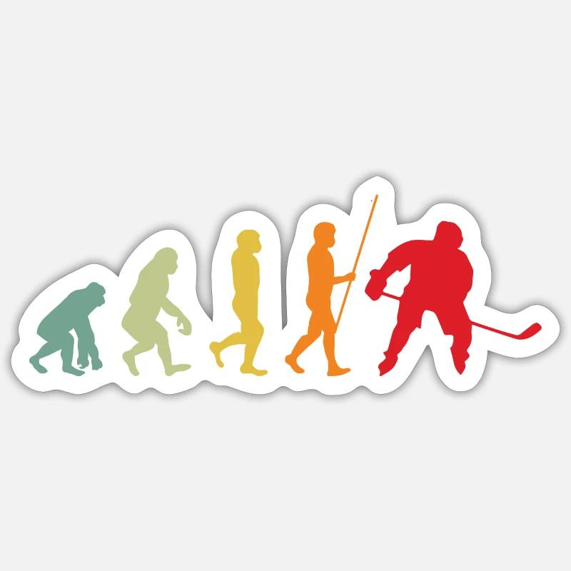 Evolution hockey - Sticker taille S (10 x 10 cm) - blanc mat