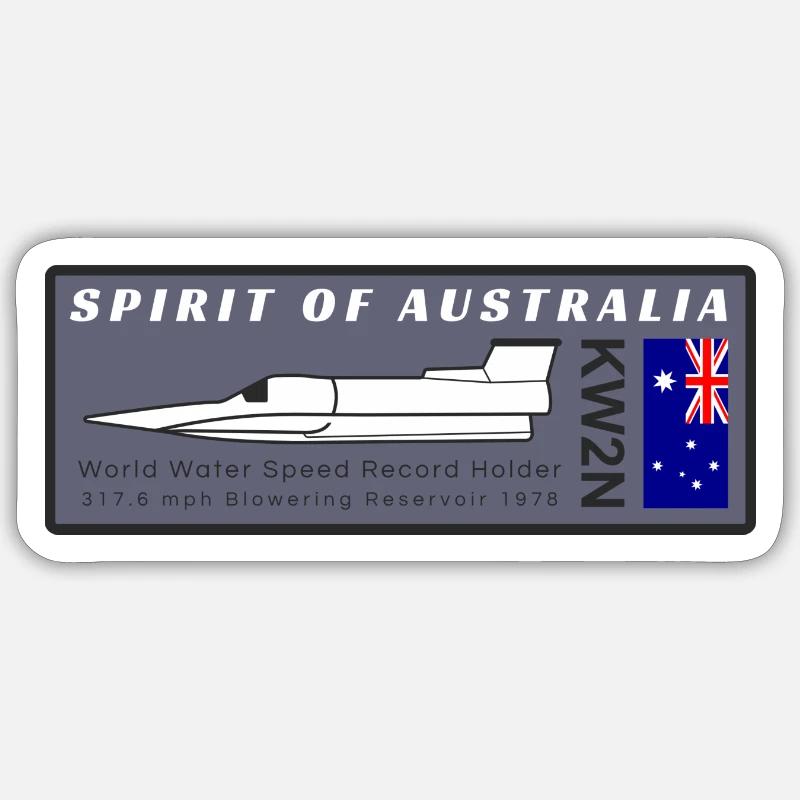 de l’Australie - Sticker taille S (10 x 10 cm) - blanc mat