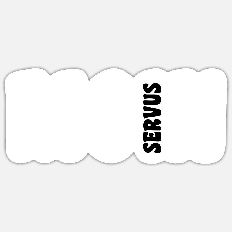 Moin Servus | White - Sticker size S (10 x 10 cm) - white matte