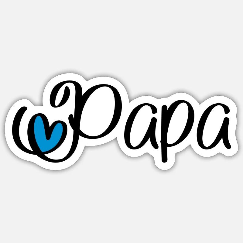 Papa - Sticker taille S (10 x 10 cm) - blanc mat