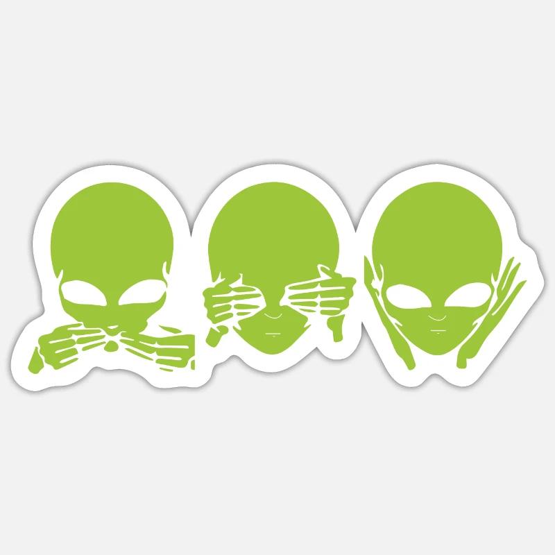 Alien - Sticker Größe S (10 x 10 cm) - Mattweiß