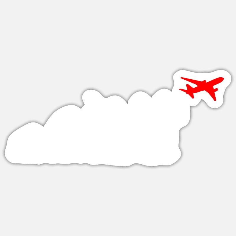 Model Flieger Flugzeug Evolution Modellflugzeug - Sticker Größe S (10 x 10 cm) - Mattweiß
