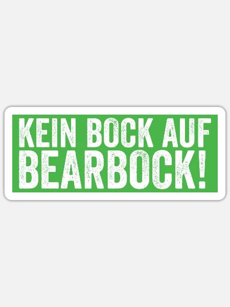 Kein Bock auf baerbock Gebaerbockt Anti Grüne nein - Sticker Größe S (10 x 10 cm) - Mattweiß