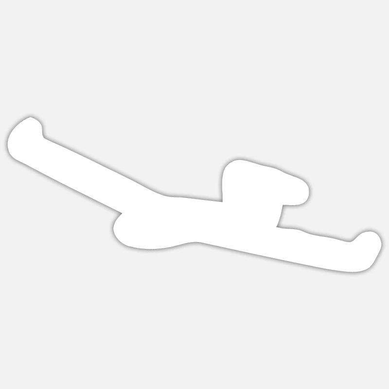 Glider Glider Gliding Glider - Sticker size S (10 x 10 cm) - white matte