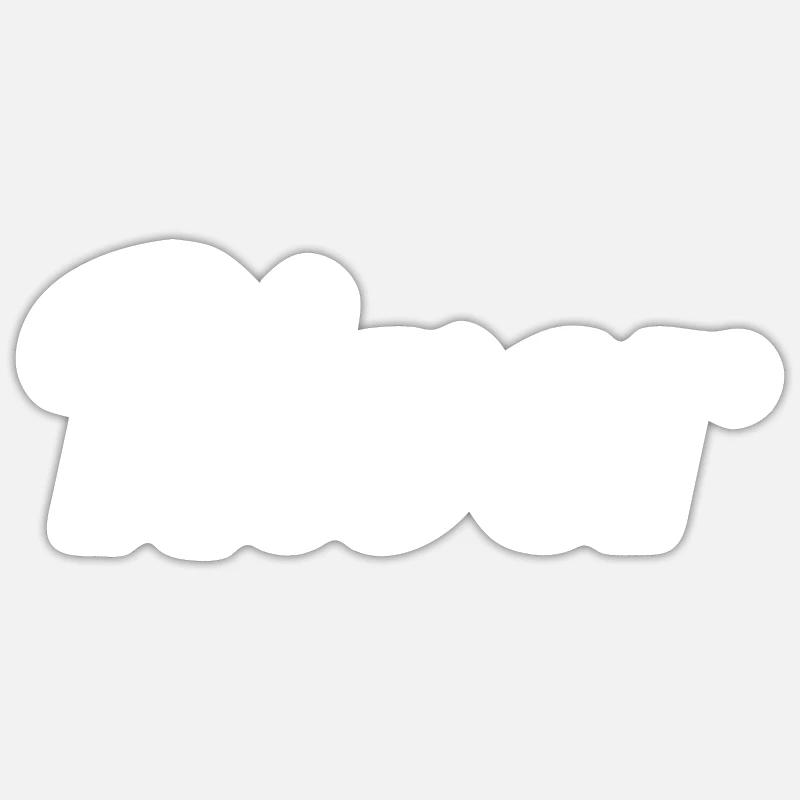 River Fluss - Sticker Größe S (10 x 10 cm) - Mattweiß