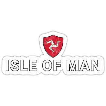 Isle Of Man - Sticker size S (10 x 10 cm) - white matte - Front