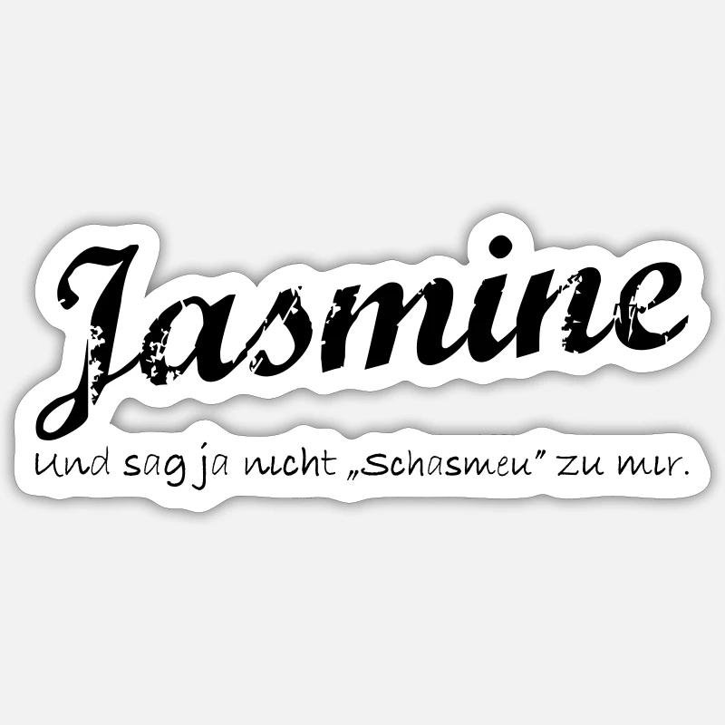 Jasmine versus Schasmeu Sticker Größe S (10 x 10 cm)