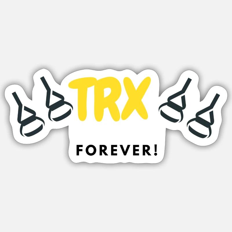 TRX Forever Geschenk Geschnkidee Training Maschine Sticker Größe S (10 x 10 cm)