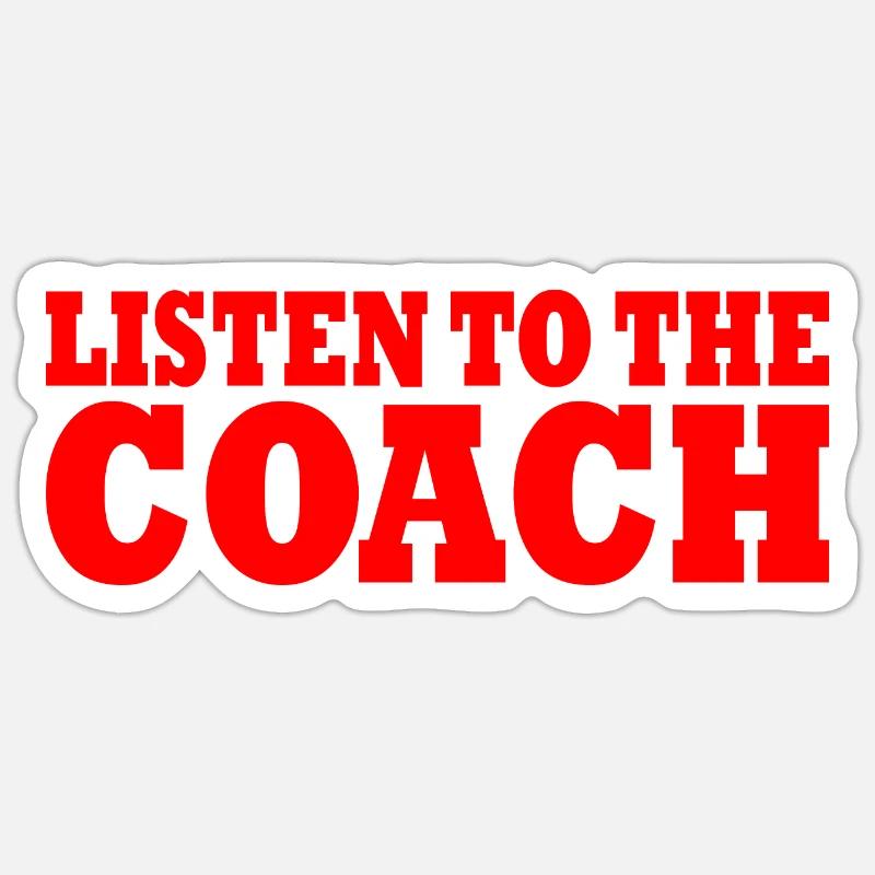 Coach - Sticker taille S (10 x 10 cm) - blanc mat
