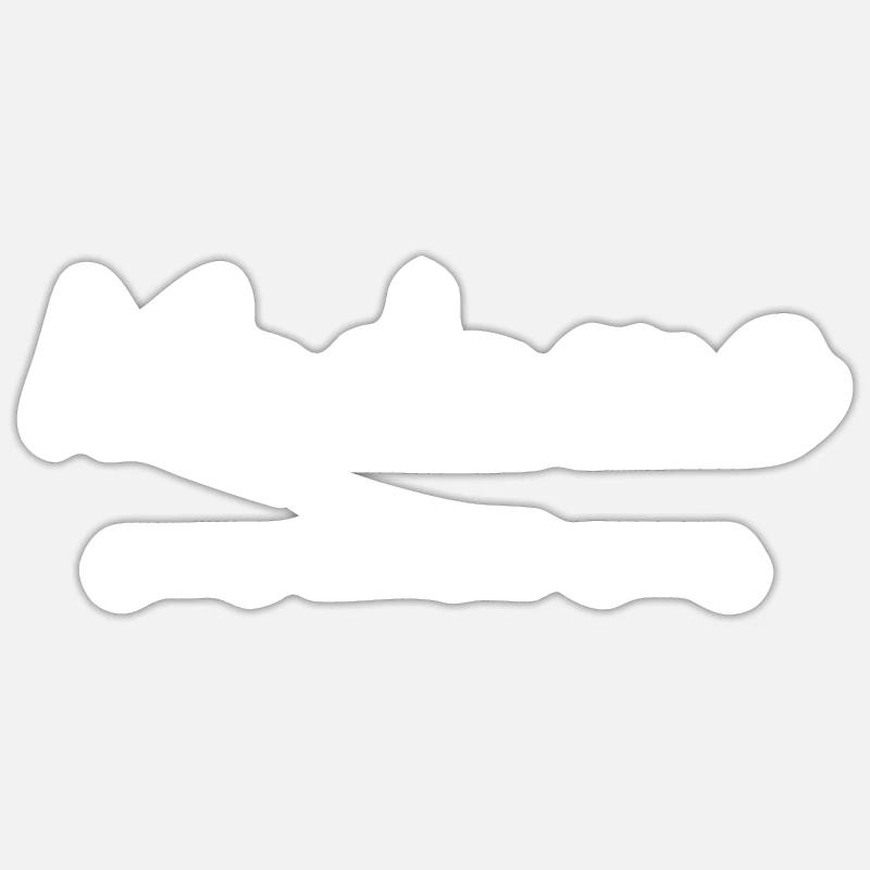 Madame ronchon - Sticker taille S (10 x 10 cm) - blanc mat