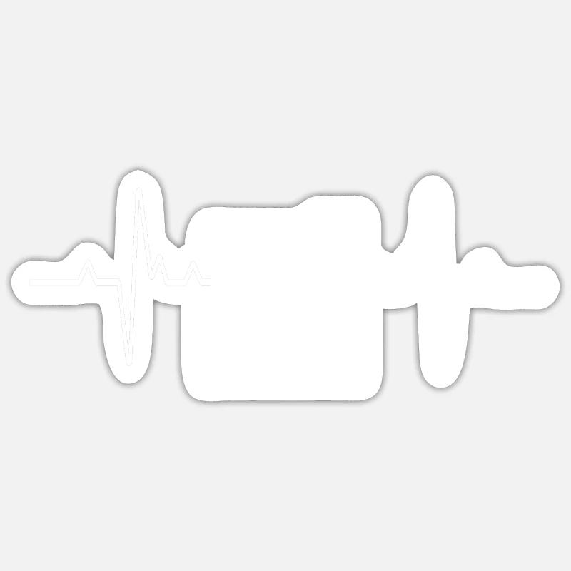 Computer Gamer Heartbeat Programmer Heartbeat Sticker size S (10 x 10 cm)
