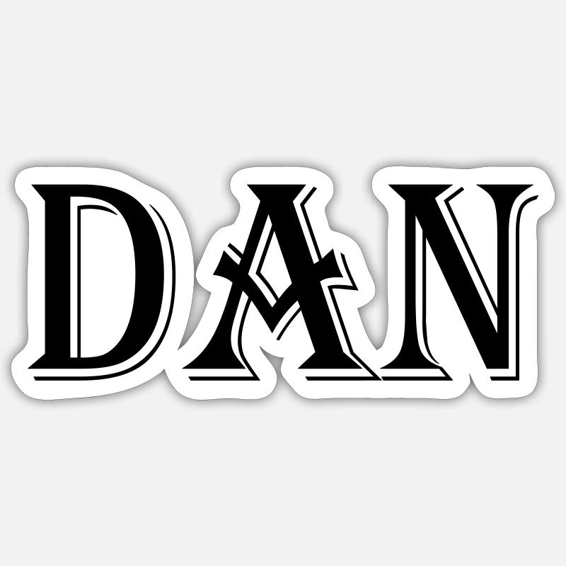 dan - Sticker Größe S (10 x 10 cm) - Mattweiß