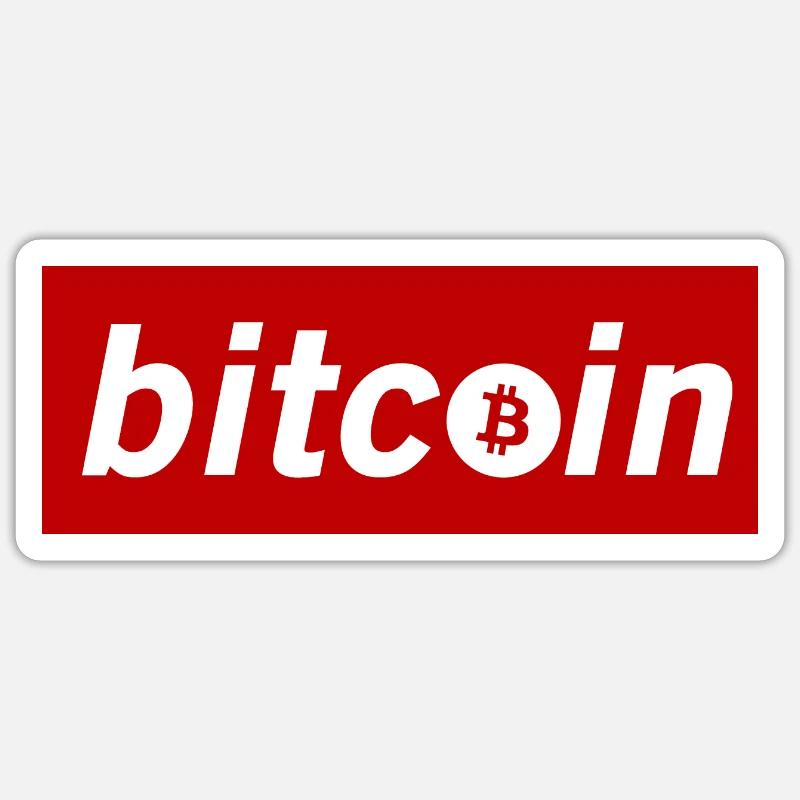 bitcoin - Bitcoin Logo Red - Sticker size S (10 x 10 cm) - white matte