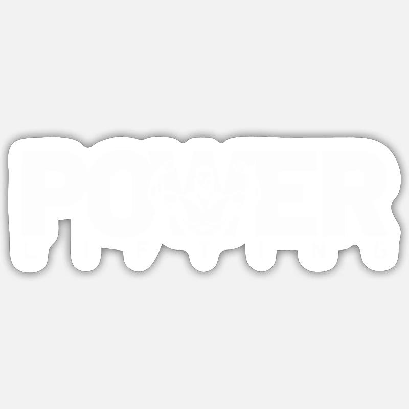 power lifting blanc - Sticker taille S (10 x 10 cm) - blanc mat