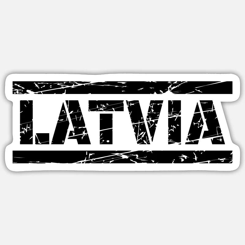 Latvia - Sticker Größe S (10 x 10 cm) - Mattweiß