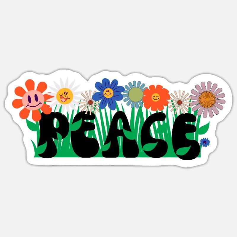 PEACE - Sticker size S (10 x 10 cm) - white matte