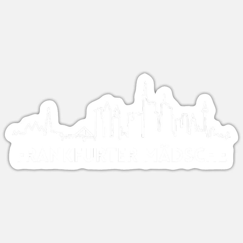 Frankfurter Mädsche, Frankfurt am Main (FFM) - Sticker Größe S (10 x 10 cm) - Mattweiß