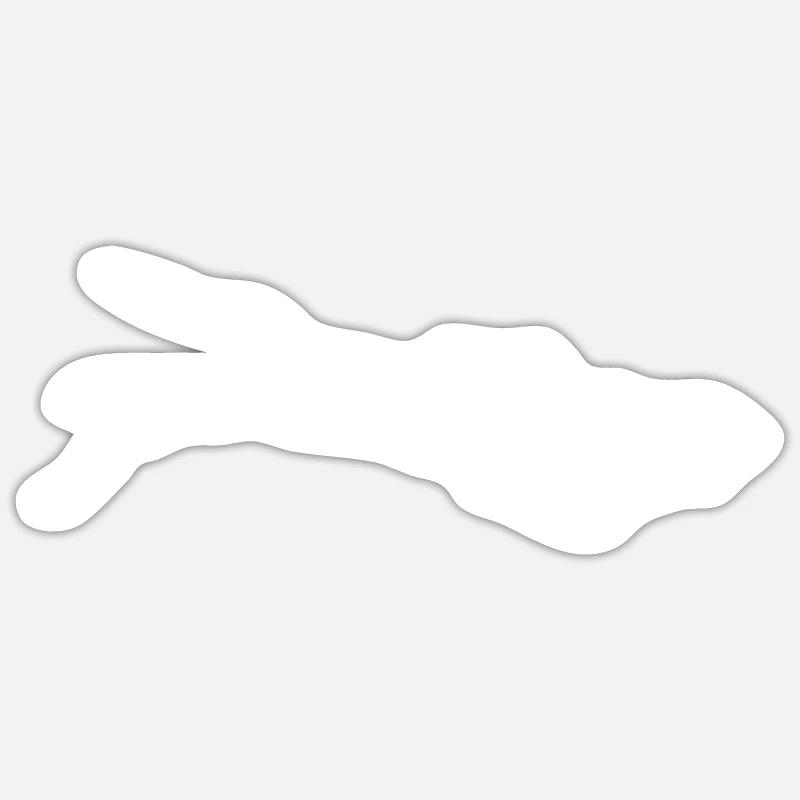 Bodensee | Polygonal | Weiss - Sticker Größe S (10 x 10 cm) - Mattweiß
