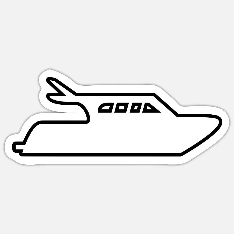 Motorboot Sticker Größe S (10 x 10 cm)